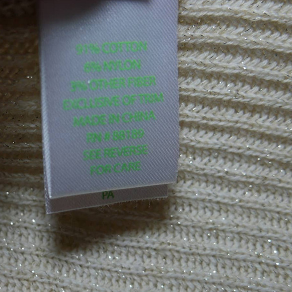 Lilly Pulitzer Sweater Vest Fringe Tassel Gold Metallic Size Small EUC - Picture 8 of 8